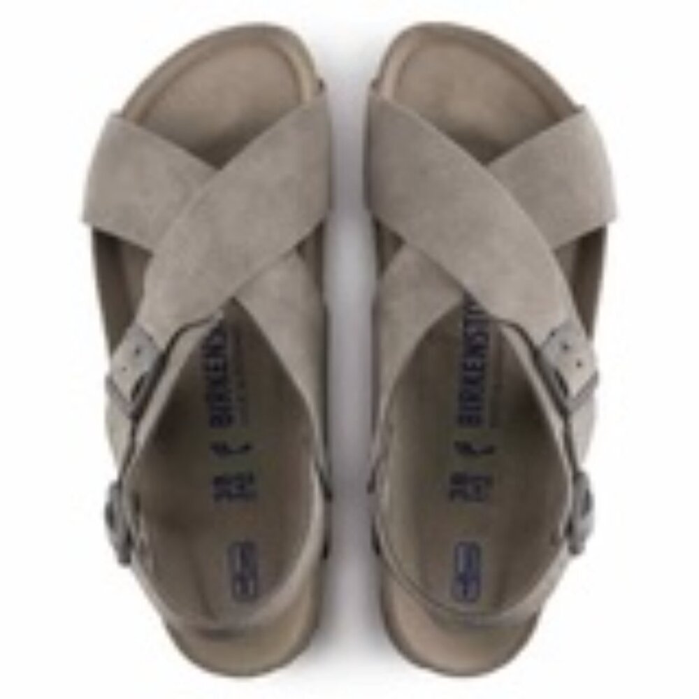 Birkenstock Soft Bed Suede Leather Tulum Taupe EU40